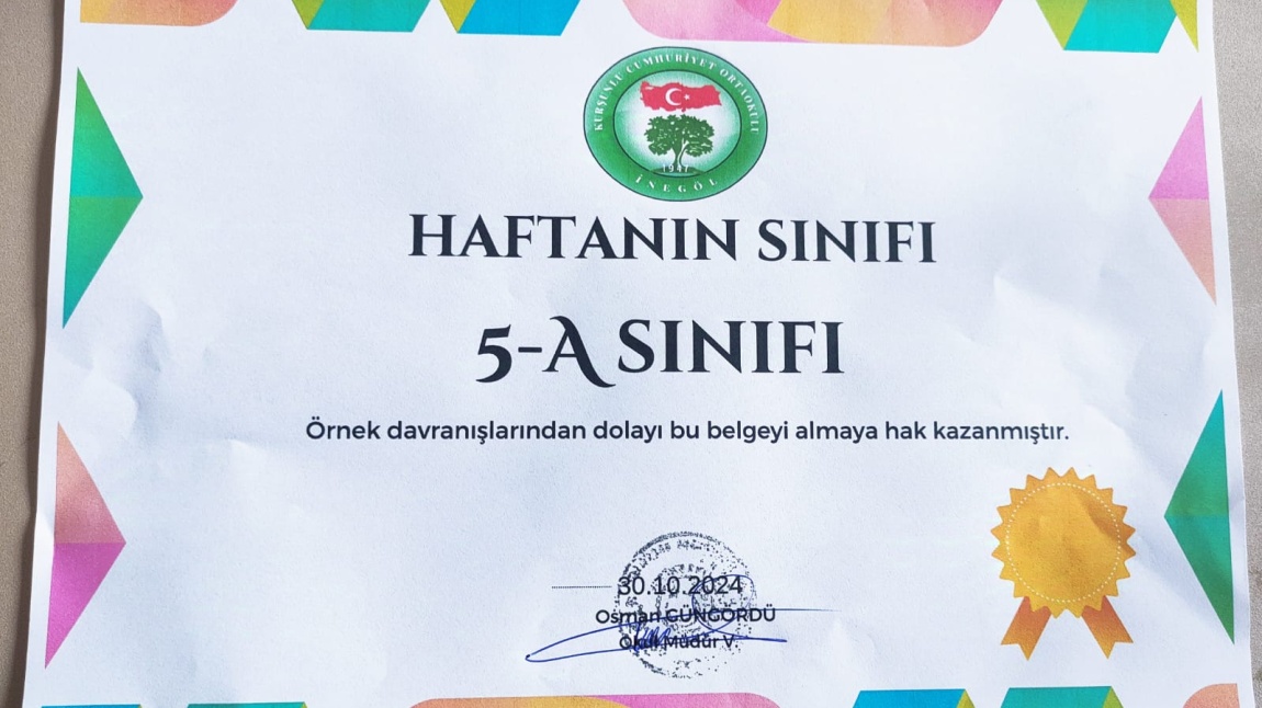 HAFTANIN SINIFI 5-A!!! (28 Ekim-1 Kasım Haftası)