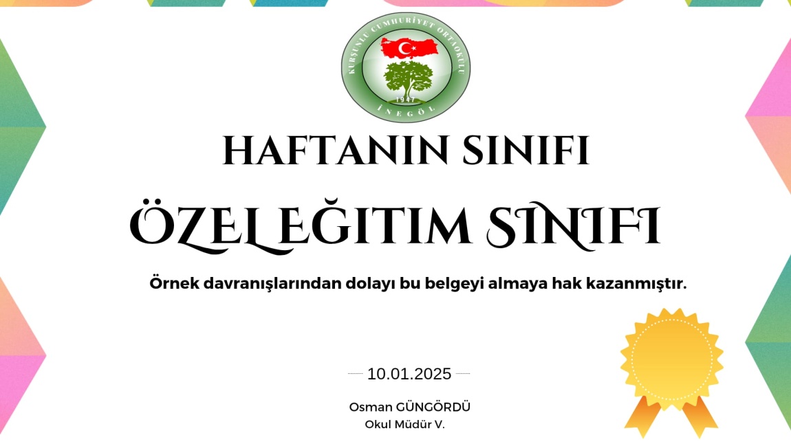 HAFTANIN SINIFI ÖZEL EĞİTİM SINIFI!!! (6-10 Ocak Haftası)